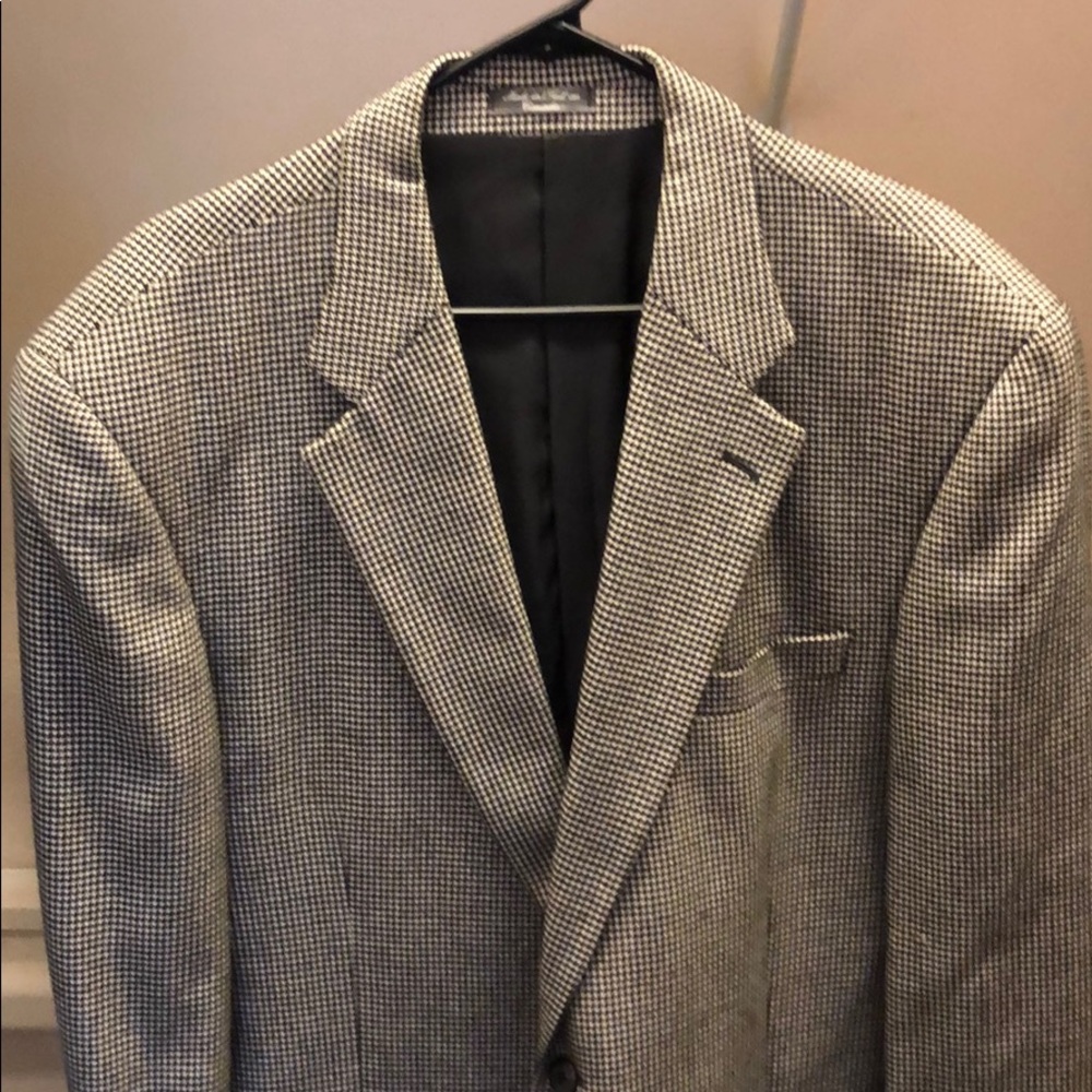100% Cashmere Arnold Brant Houndstooth Blazer